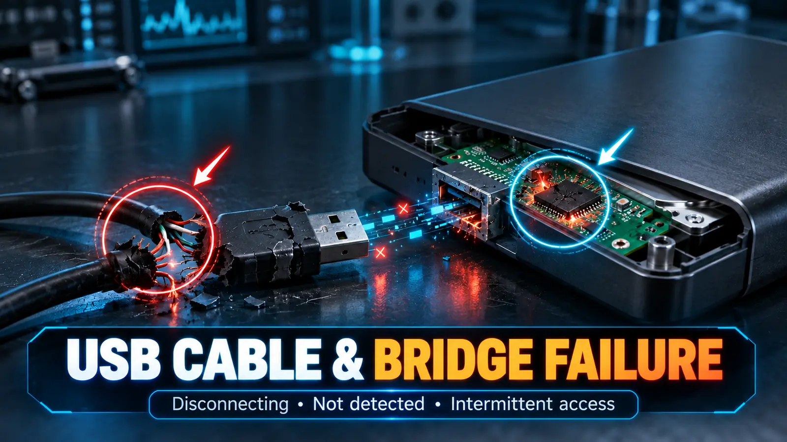 USB Cable & Bridge Failure